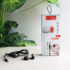 Excel E14 Wired Earphones – Black, 1.2M cord, 3.5mm connector, high sensitivity, and call receiver.
