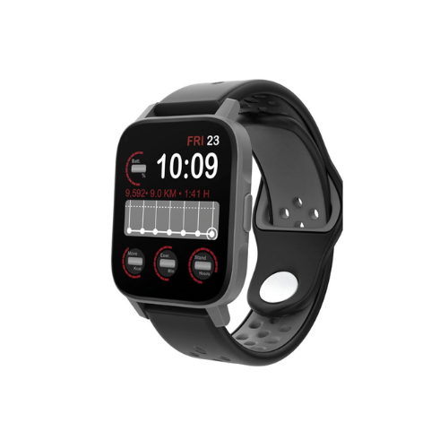 TAGG Verve Lite Smart Watch with 1.69" ultra-large display, Bluetooth calling, 150 sports modes, 10-day battery life, and extra sports strap.